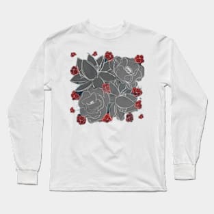 Inverted messy flowers Long Sleeve T-Shirt